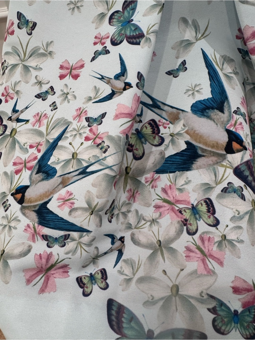 Ted Baker Pale Blue Circle Skirt with Butterfly & Floral Print - Picture 2 of 10